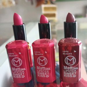 Matt 3 Diffrent Shaid 👄 Lipstick