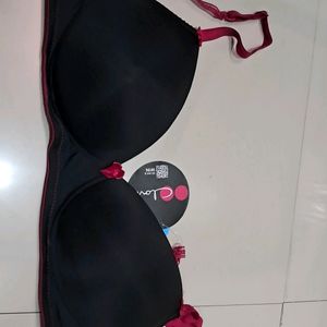 36D (90cm)CLOVIA BRA ..BLACK N PINK MIX