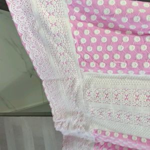 Full Embroidery Pink Kurti