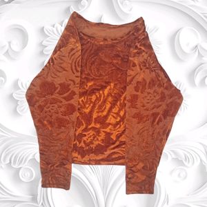 Velvet Sun Shine Orange Top