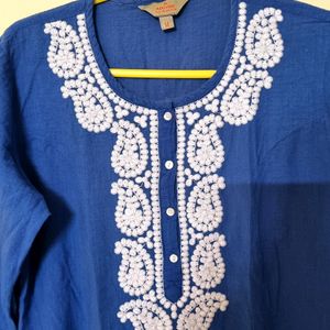 Blue A Line Kurta Set