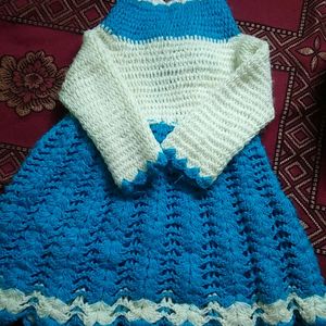 Crochet Handmade Frock For Baby Girl