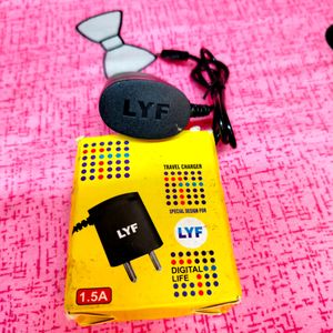 LYF Jio Mobile Charger (Black, Cable Included)