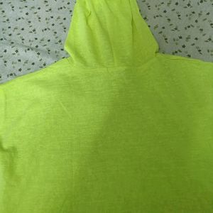 Neon Hooded Crop Tshirt