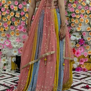 Multi Color Designer Lehenga