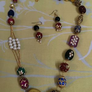 Jaipuri Multi Colour Good Quality Necklace Set