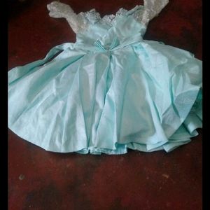 sky blue baby girl dress 1sal 2 sal