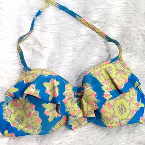 Beautiful Frills Padded Floral Bikini Top