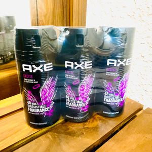 2 Ct Axe 4 Oz Excite Crisp CoconutBlack Pepper 48h