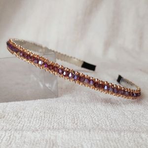 Crystal Hairbands With Golden Borders
