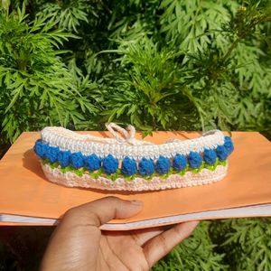 Crochet Tulip Hair Band 💙