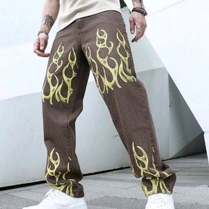 FLAMEUP HAND-PAINTED BAGGY JEANS