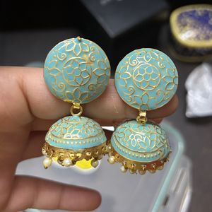 Blue Jhumka From Jaipur- Unused