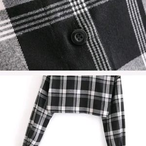 Checkered Crop Shirt For Women