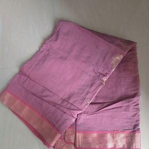 Pink Cotton Saree