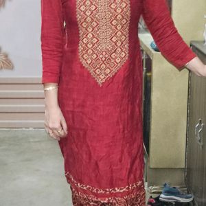 Maroon Salwar Suit With Dupatta