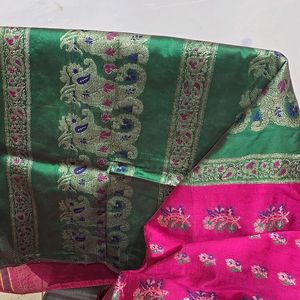 Banarasi Silk Saree Pink