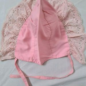 Pink Lacy Cute Baby Cap