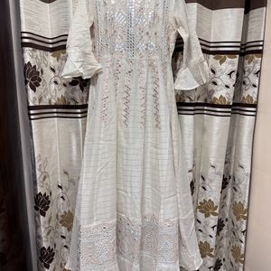 Off-white Anarkali Kurta-dress