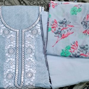 Pure Cotton Embroidred Dress Material