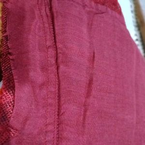 Beautiful Ruffled Sleeves Red Maroon Kurta