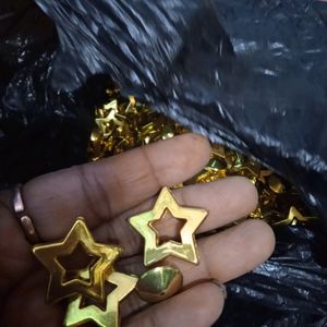 Star Beats Golden Colour For Decoration