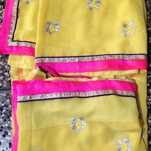 Beautiful Yellow Saree