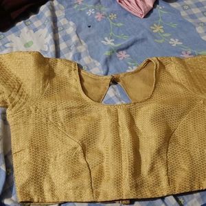 Woman Golden Handmade Blouse