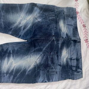 Blue Jeans Tie And Dye Print