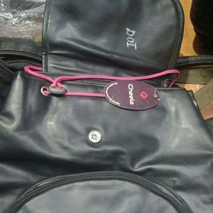 Black Leather Bag New