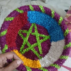 Handwoven Decorated Basket