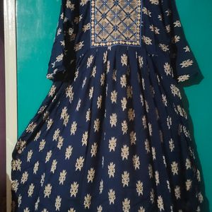 👗Navy Blue Anarkali Kurti 👗