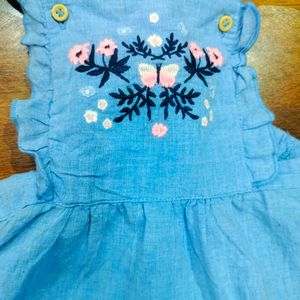 Blue Top Kids Wear Cotton Chamray  Fabric