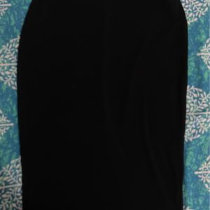 Black Pencil Skirt With A Slit