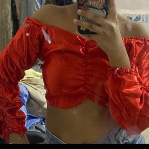 Satin Crop Top