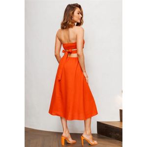 The Scorleo Ruz Cotton Strapless Dress