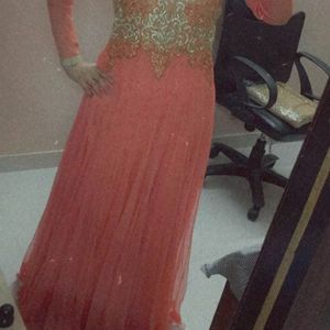 party wear stitched floor touch gown #on discount #with extra margin #just wore 2 times