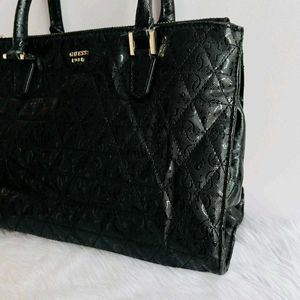 Guess black satchel bag