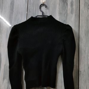 Black Woolen Top