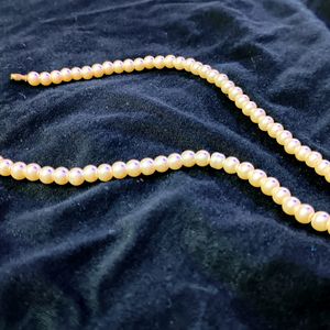 Set Of 2 White Pearl Necklace