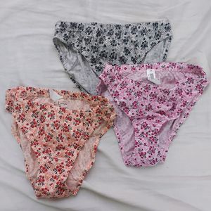 Combo of 3 Clovia Floral Cotton Hipster Panties