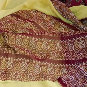 Yellow Colour Saree Georgette