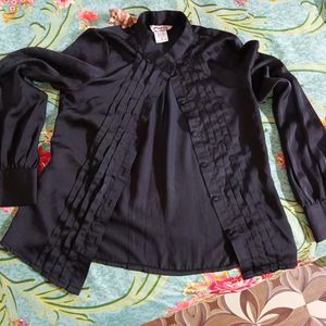 Black Satin Shirt