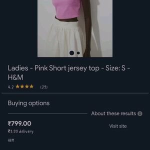 H&M Square Pink Top ( Offer For Today🔥)