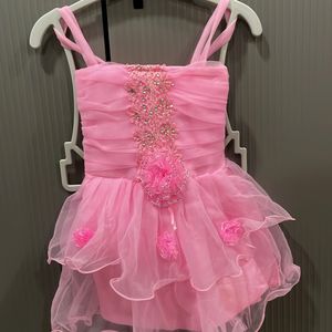 Ruffled Partywear Baby Frock