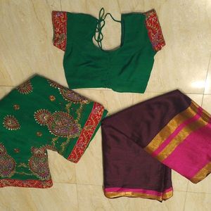 Dhamaka Saree BUY1 GET1 FREE 1BLOUSE