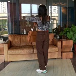 Trendy Brown Loose Fit Jeans