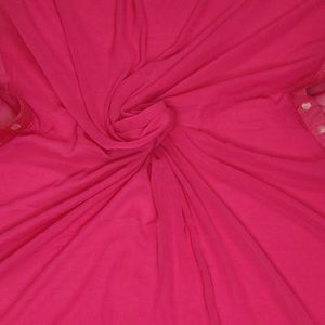 Saree Mall Silk Blend Zari Pink Suit Fabric