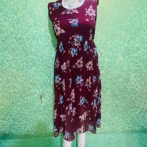 Mroon Color Top Frock