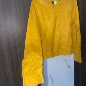 Soft Light Woolen Yellow Top